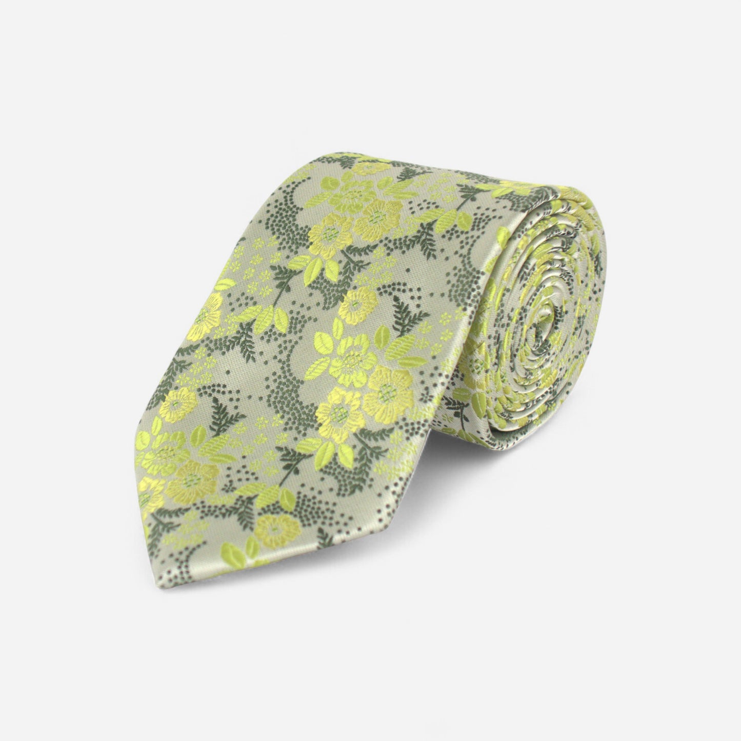 Green Floral Tie