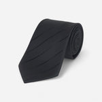 Black Ribbed Tie