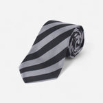Black Gray Striped Tie