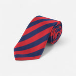 Red Navy Striped Tie