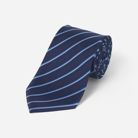 Navy Striped Tie