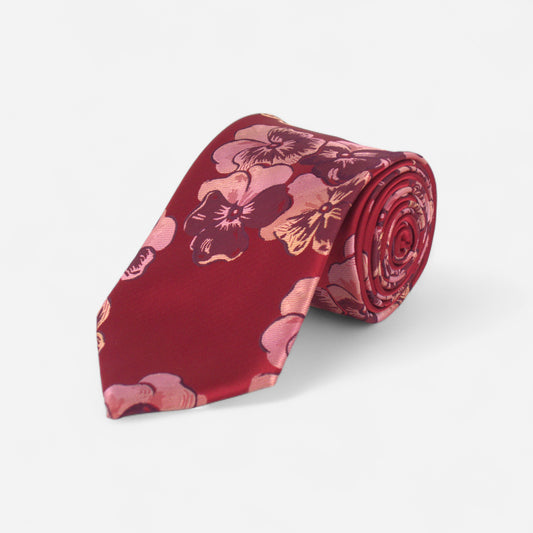 Red Floral Tie