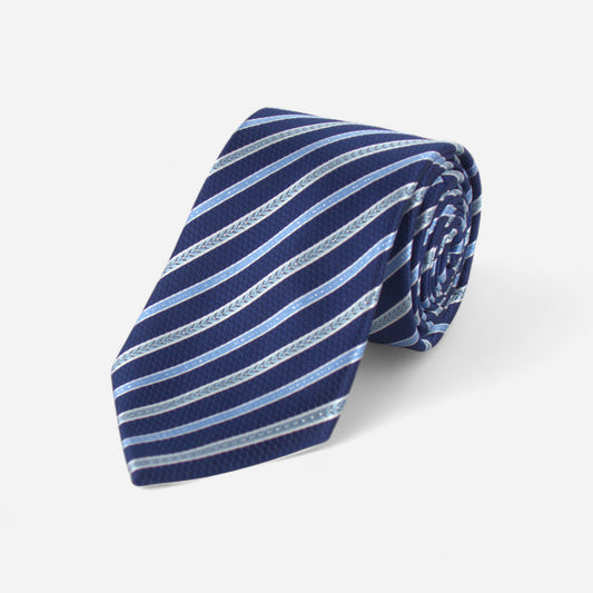 Navy Striped Tie