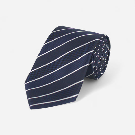Navy Striped Tie