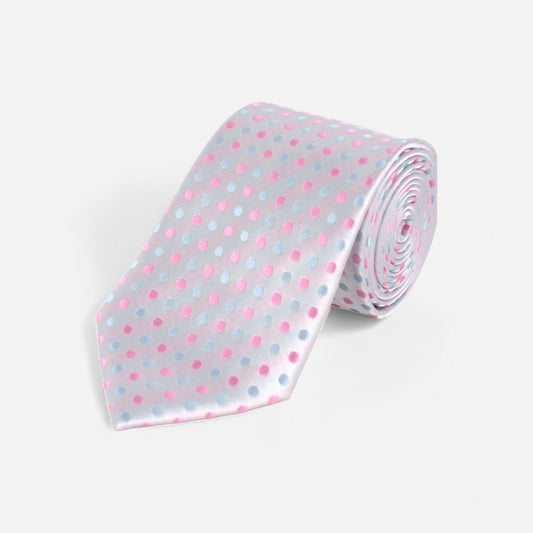Silver Polka Dot Tie