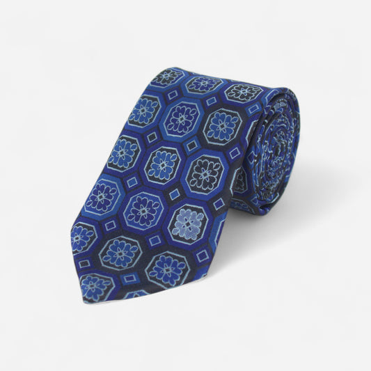 Blue Medallion Tie