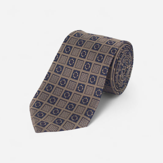 Brown Medallion Tie