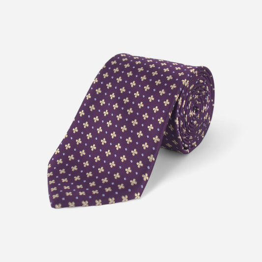 Purple Geometric Tie