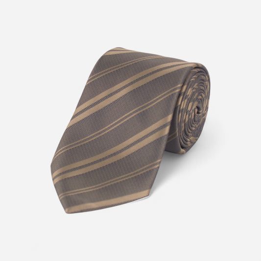 Brown Striped Tie