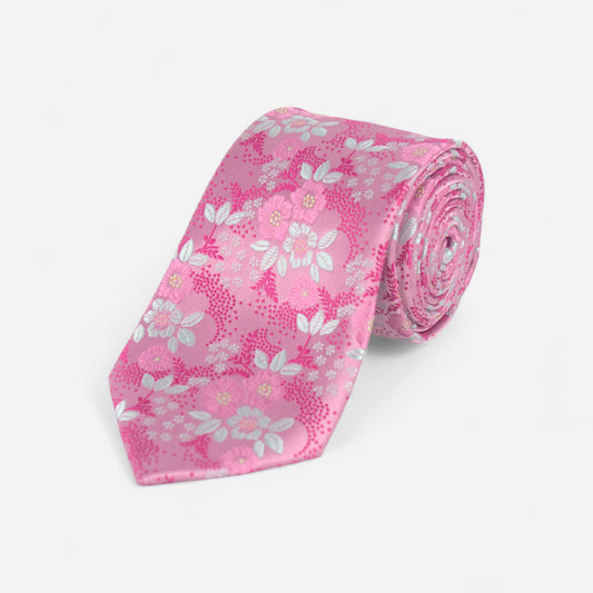 Pink Floral Tie
