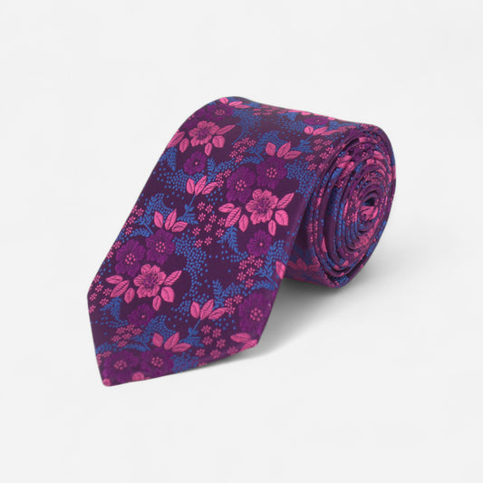 Purple Floral Tie