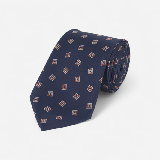 Navy Geometric Tie
