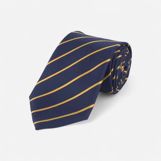 Navy Gold-Striped Tie