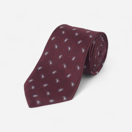 Burgundy Paisley Tie